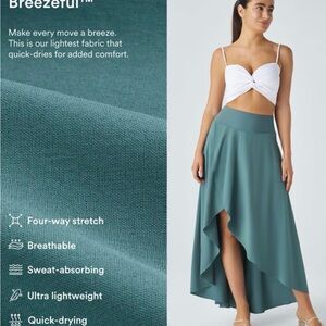 Breezeful™ High Waisted High Low Ruffle 2-in-1 Flowy Skirt/Skort - HALARA M